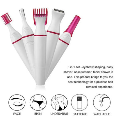 5 in 1 Set Women Painless Electric