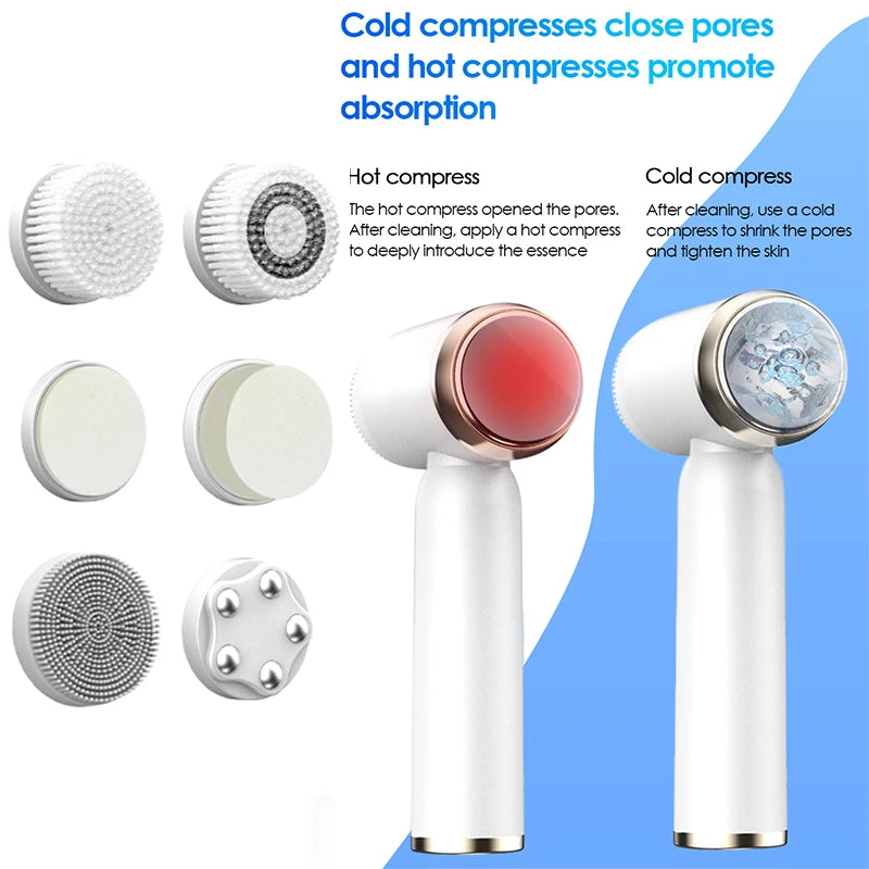 6 In 1 Ultrasonic Facial Cleansing Brush